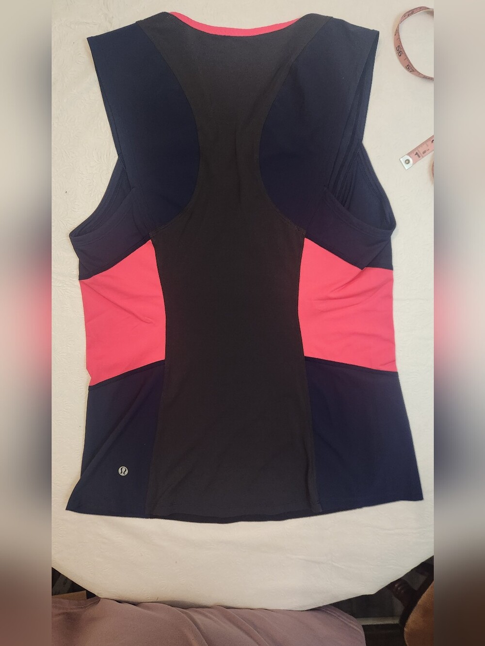 lululemon athletica Black Navy & Pink Colorblock Racerback Tank